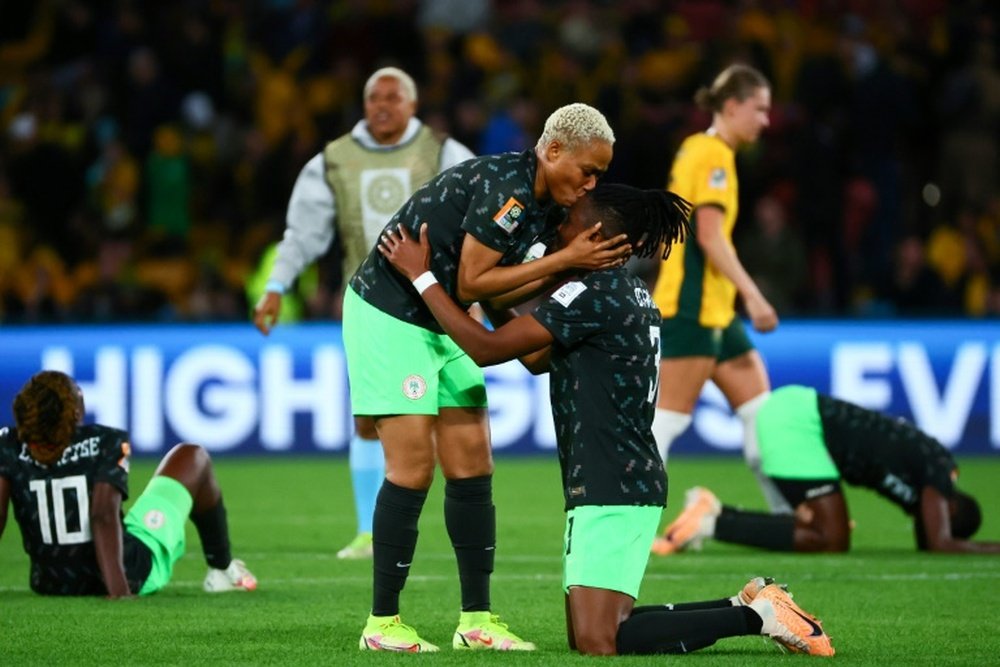 Nigeria top Group B after beating the Matildas. AFP