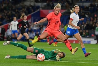 Beth Mead suffered an ACL injury. AFP