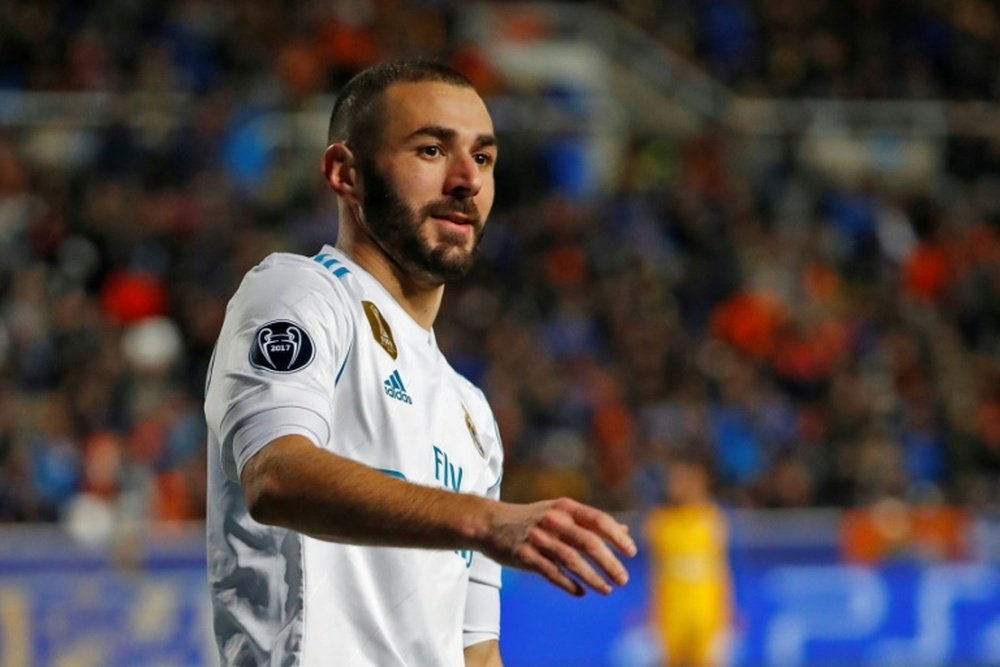 Zidane was delighted to see Benzema back on the scoresheet. AFP