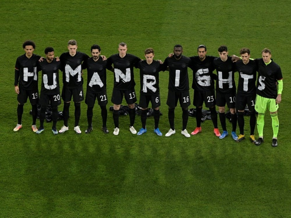 No FIFA sanctions for Germany team despite 'Human Rights' protest. AFP