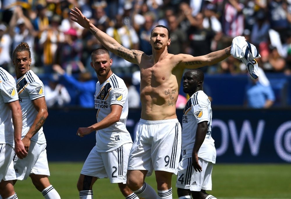 Zlatan's Galaxy debut strike voted MLS Goal of the Year. AFP