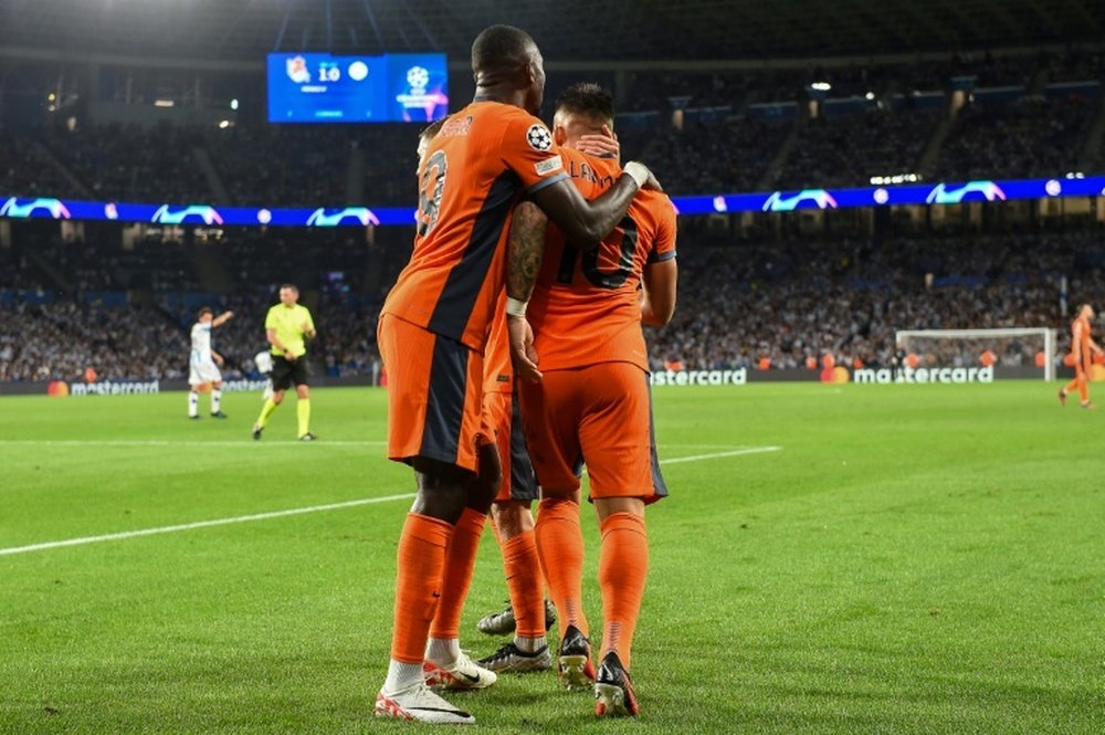 Martinez snatched Inter Milan a late draw at Real Sociedad. AFP