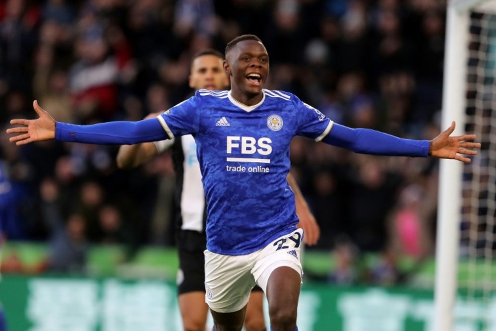 Patson Daka scored as Leicester were far too good for Newcastle. AFP