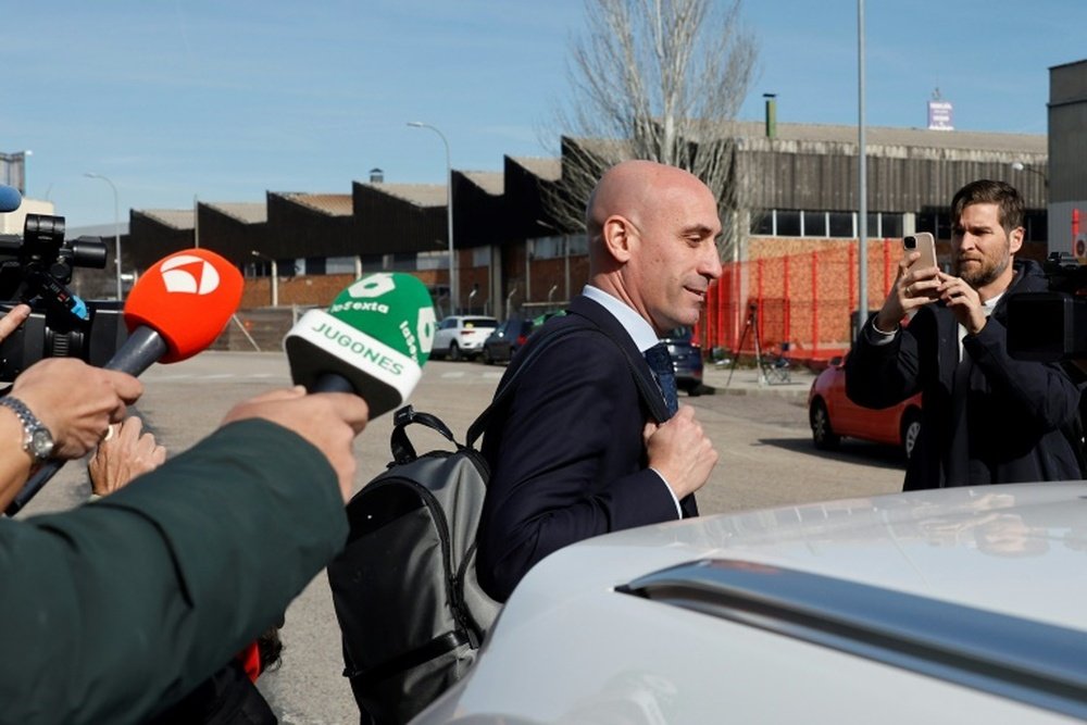 Rubiales is accused of sexual assault for kissing Hermoso in 2023. AFP