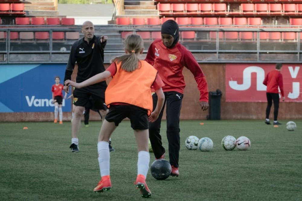 The Finnish FA are offering free hijabs. AFP