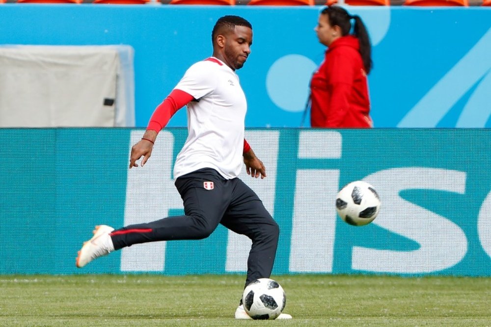Lattaquant du Pérou Jefferson Farfan. AFP