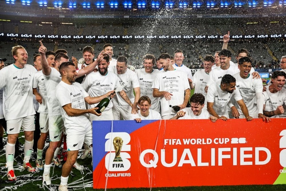 L'équipe de Nouvelle-Zélande fête sa qualification pour le Mondial 2026. AFP