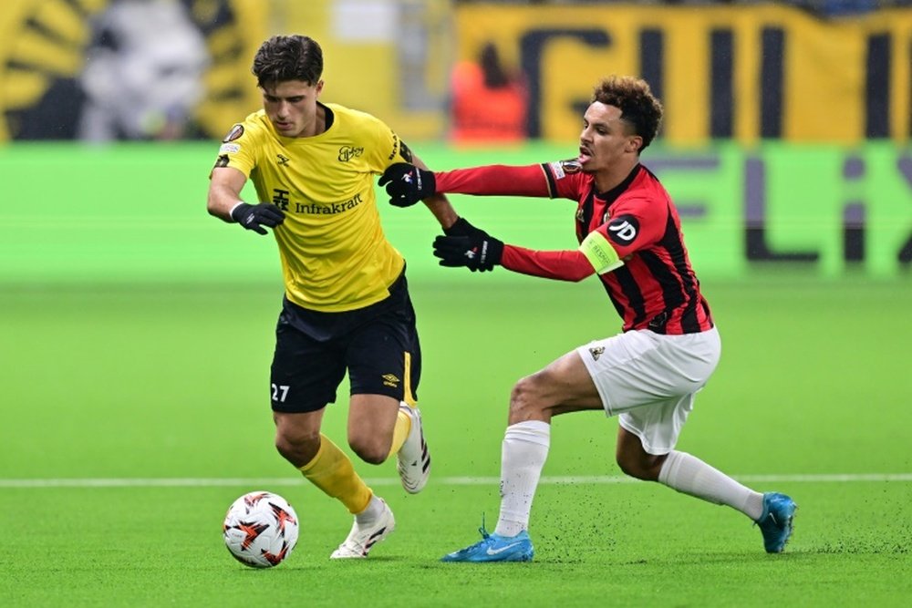 Nice définitivement éliminé après sa défaite contre Elfsborg. AFP