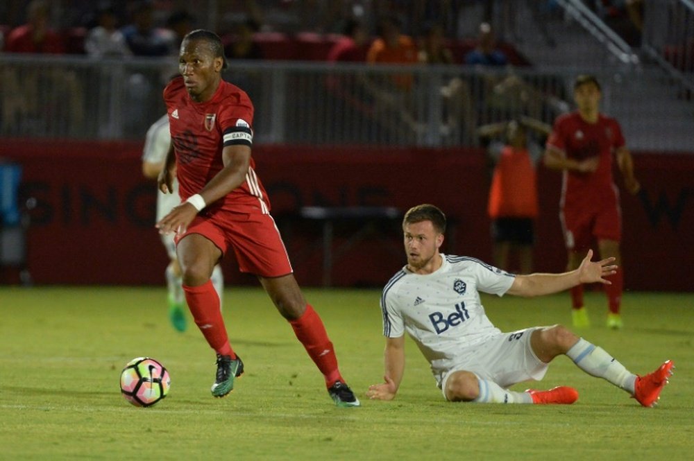 Didier Drogba a réussi ses débuts en USL. AFP