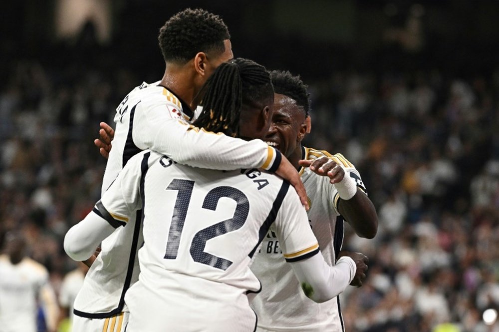 Le Real Madrid fête son titre avec une manita, Vinicius et Bellingham dansent encore. Afp