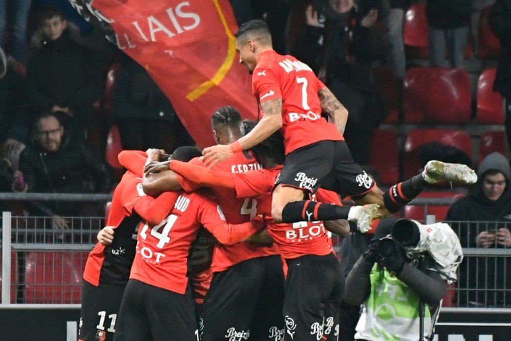 Rennes revient dans le quatuor de tête. AFP