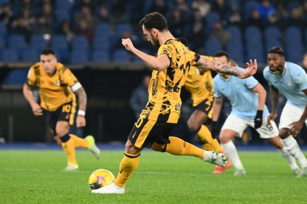 Le milieu de l'Inter de Milan Hakan Calhanoglu. AFP