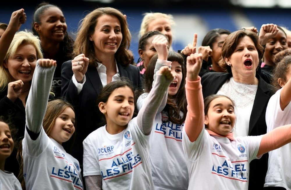 Le PSG a mis à l'honneur sa section féminine. AFP
