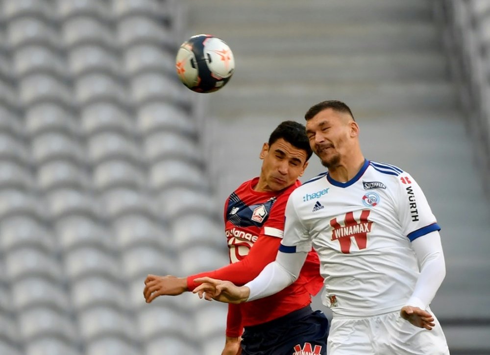 Lille concède le nul contre Strasbourg. AFP