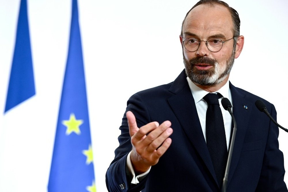 Édouard Philippe écarte à nouveau l'idée d'une reprise des matches. AFP