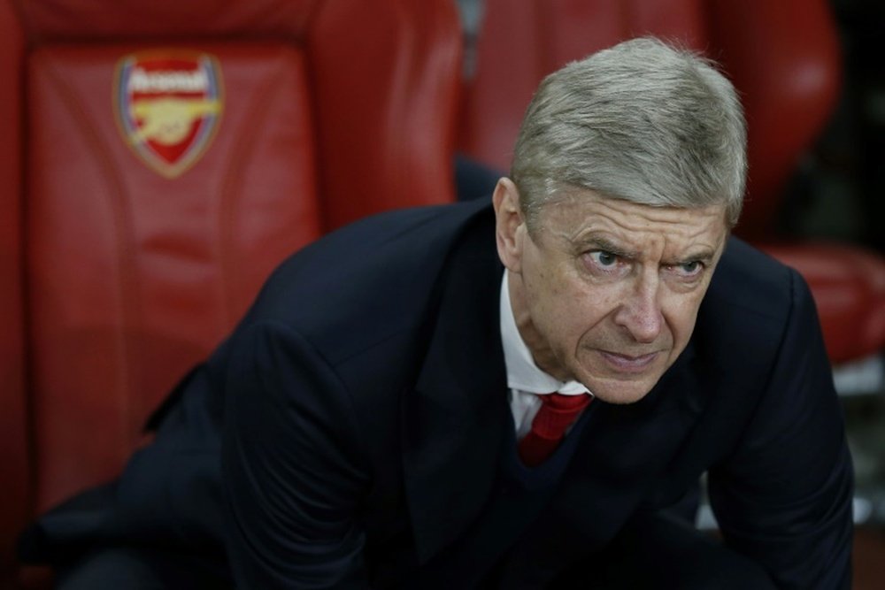 Arsène Wenger, le 7 mars 2017, avant le 8e de finale retour à Londres, face au Bayern, en C1. AFP