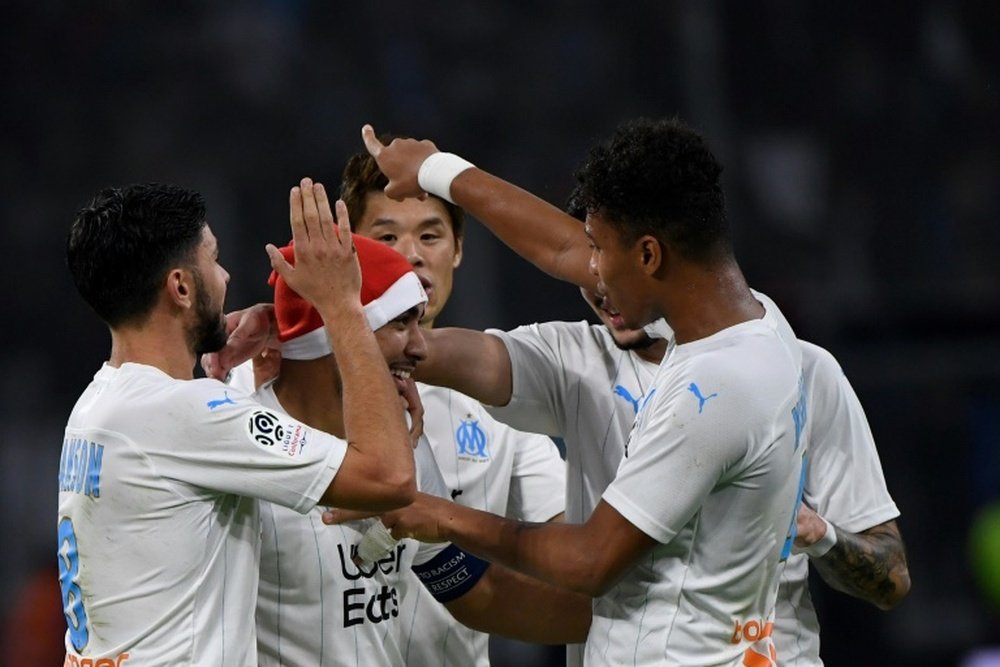 Marseille fête Noël et sa deuxième place contre Nîmes. AFP