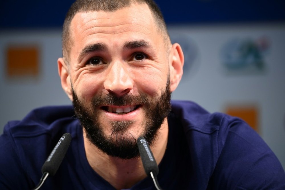 Benzema, idole du quartier du Terraillon à Bron. AFP