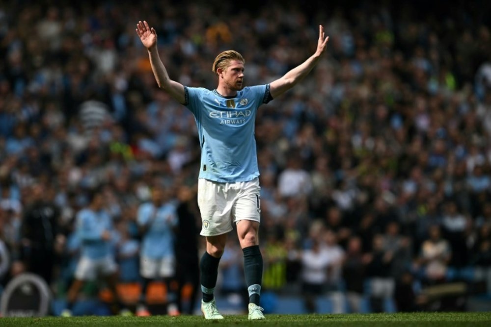 Le capitaine de Manchester City De Bruyne face à Crystal Palace. AFP