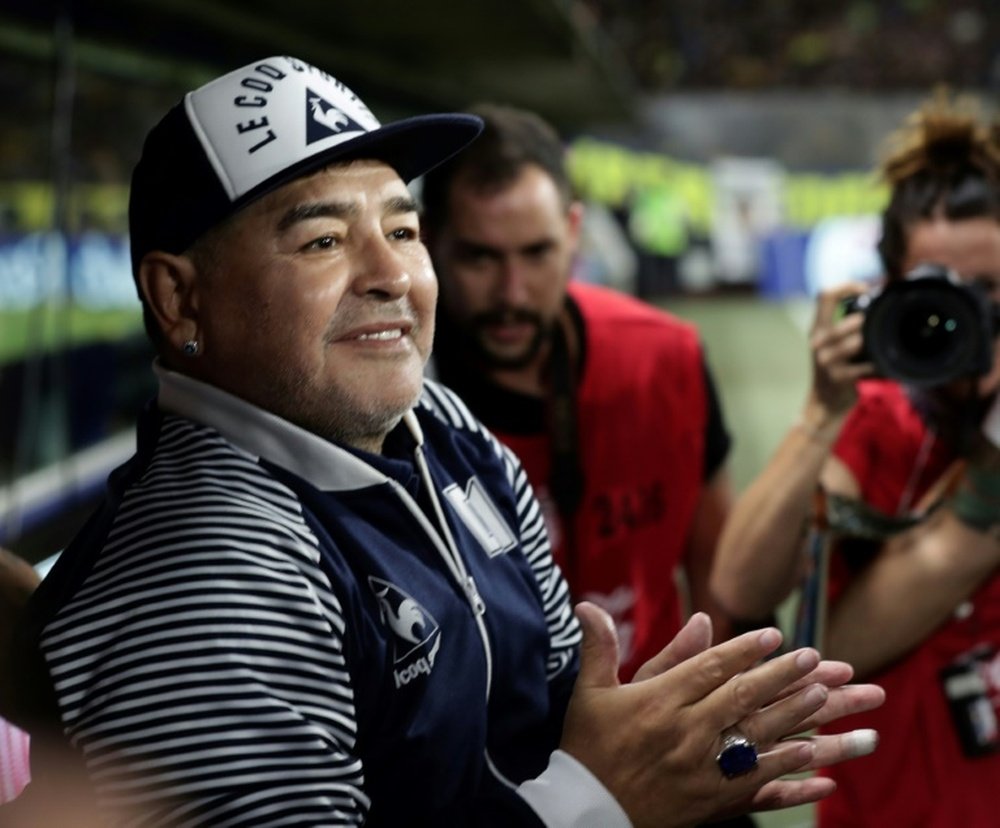 Maradona prolonge comme entraîneur de Gimnasia La Plata. AFP
