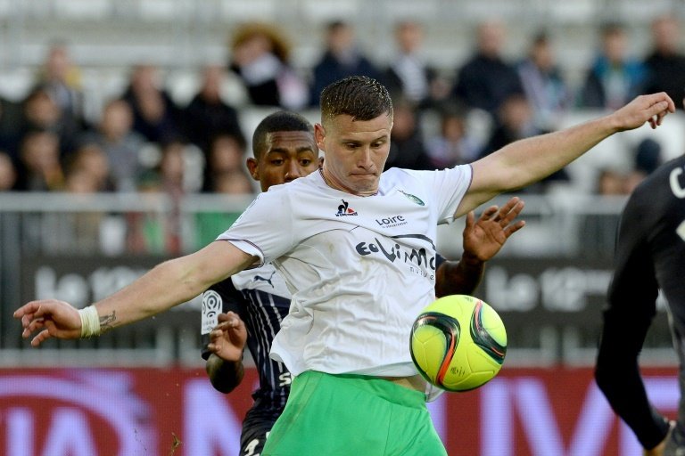 Le latéral gauche Franck Tabanou avec Saint-Etienne. AFP