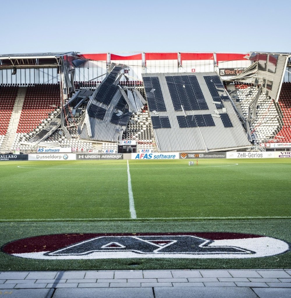 Le stade d'Alkmaar, réparé et sécurisé, apte pour le choc AZ-Ajax. afp