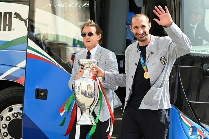 Mancini remercie Chiellini. AFP