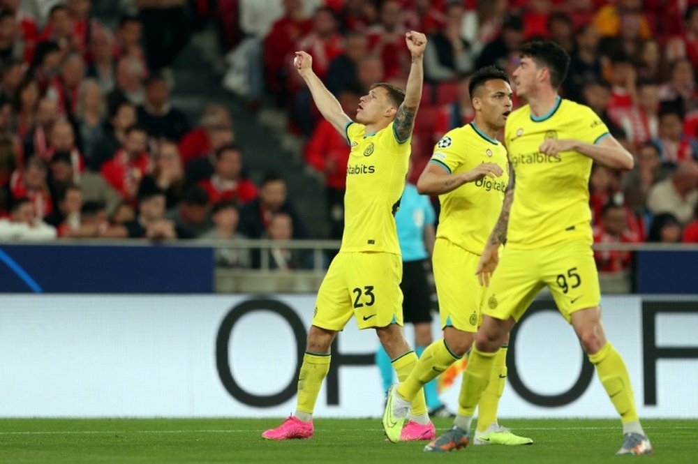L'Inter prend une belle option sur les demies en s’imposant au Benfica. afp