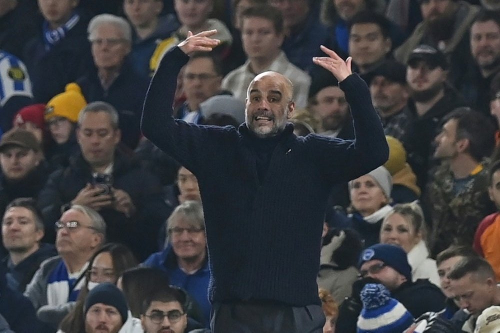 Guardiola et Manchester City subissent leur 4ème défaite de suite. AFP