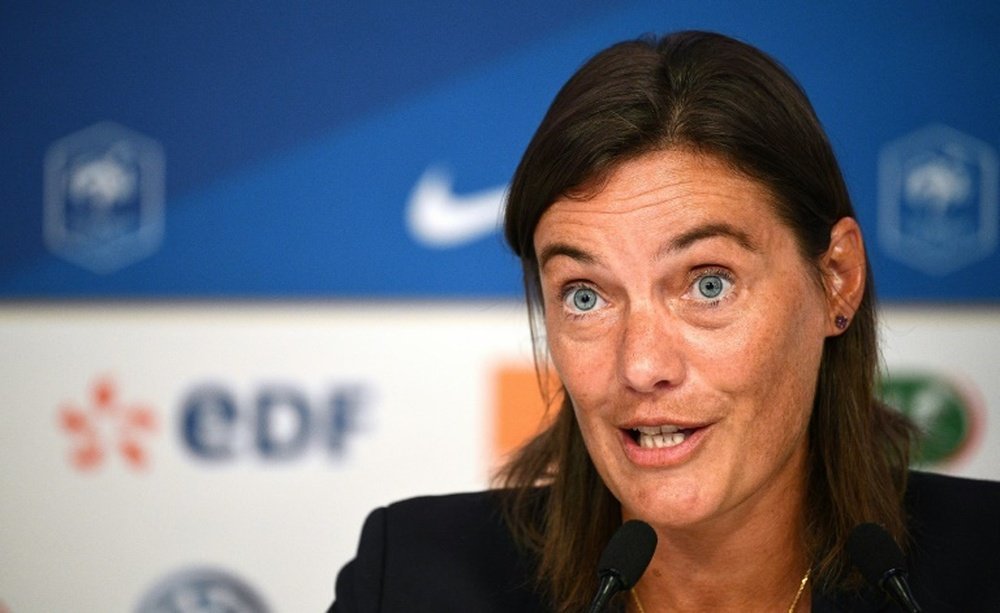 La sélectionneur de l'équipe de France féminine Corinne Diacre. AFP