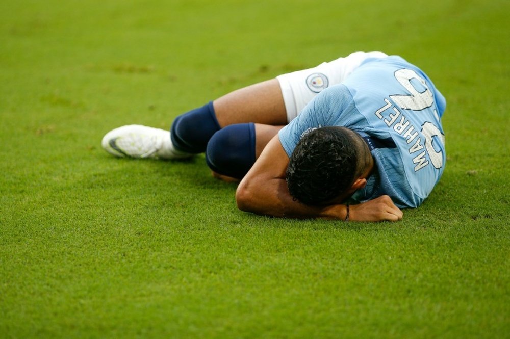 Mahrez bientôt de retour à l'entraînement. AFP