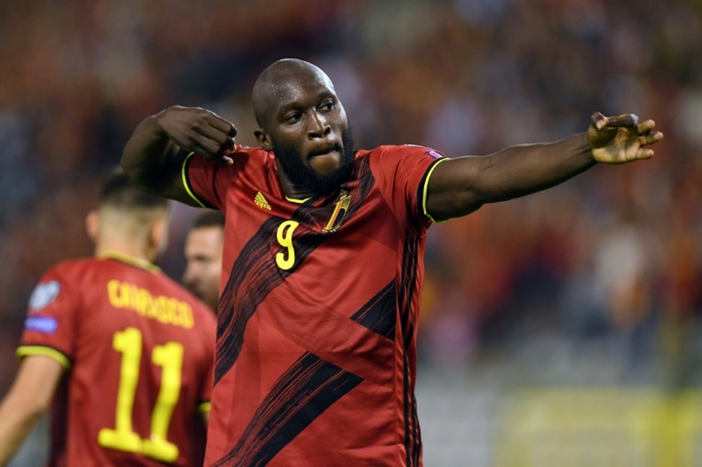 Romelu Lukaku buteur pour sa 100e sélection avec les Diables Rouges. AFP