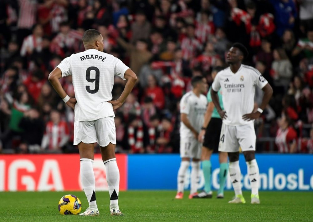 Kylian Mbappé lors du match face à Bilbao. AFP