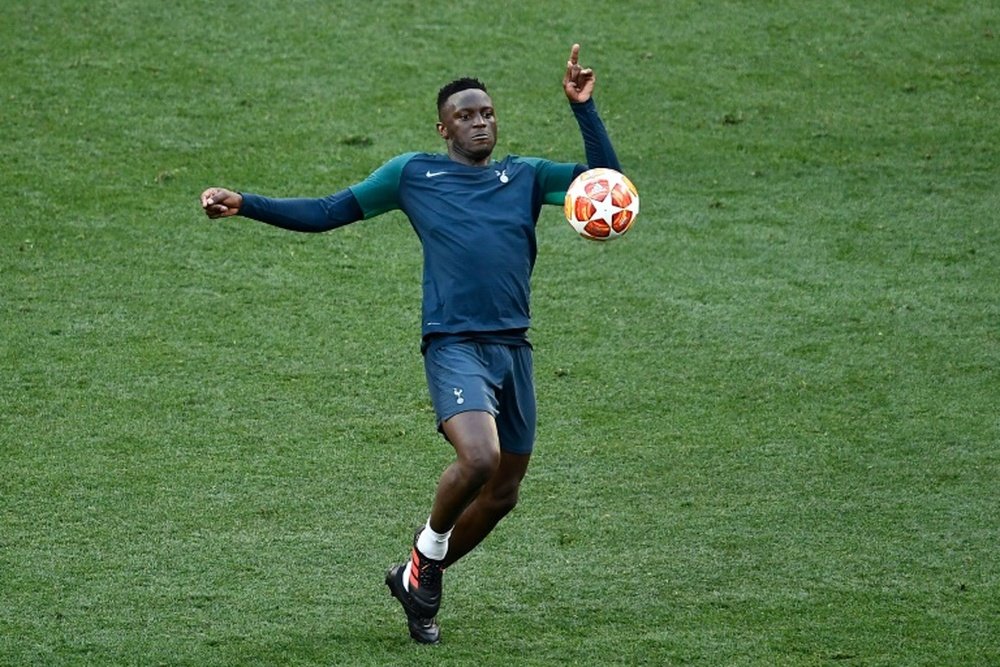 Le milieu kényan Victor Wanyama lors d'un entraînement avec Tottenham le 31/05/19. AFP