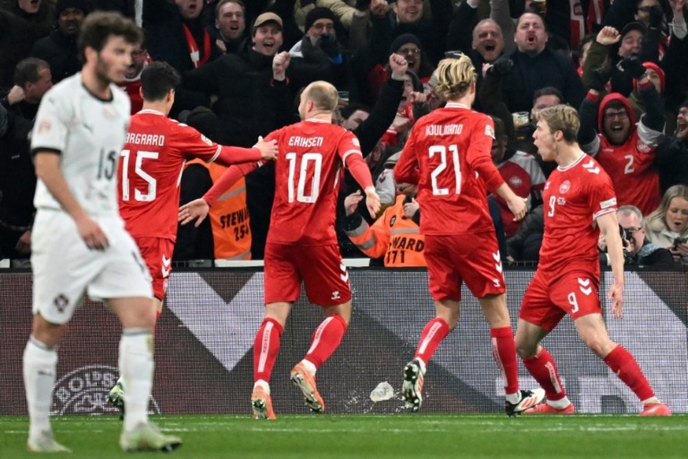 Le Danemark bien récompensé pour sa domination par le but tardif inscrit par Rasmus Höjlund (9). AFP