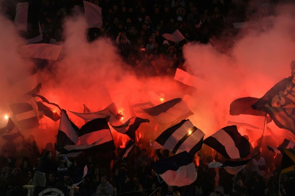 Les supporters de Bordeaux. AFP