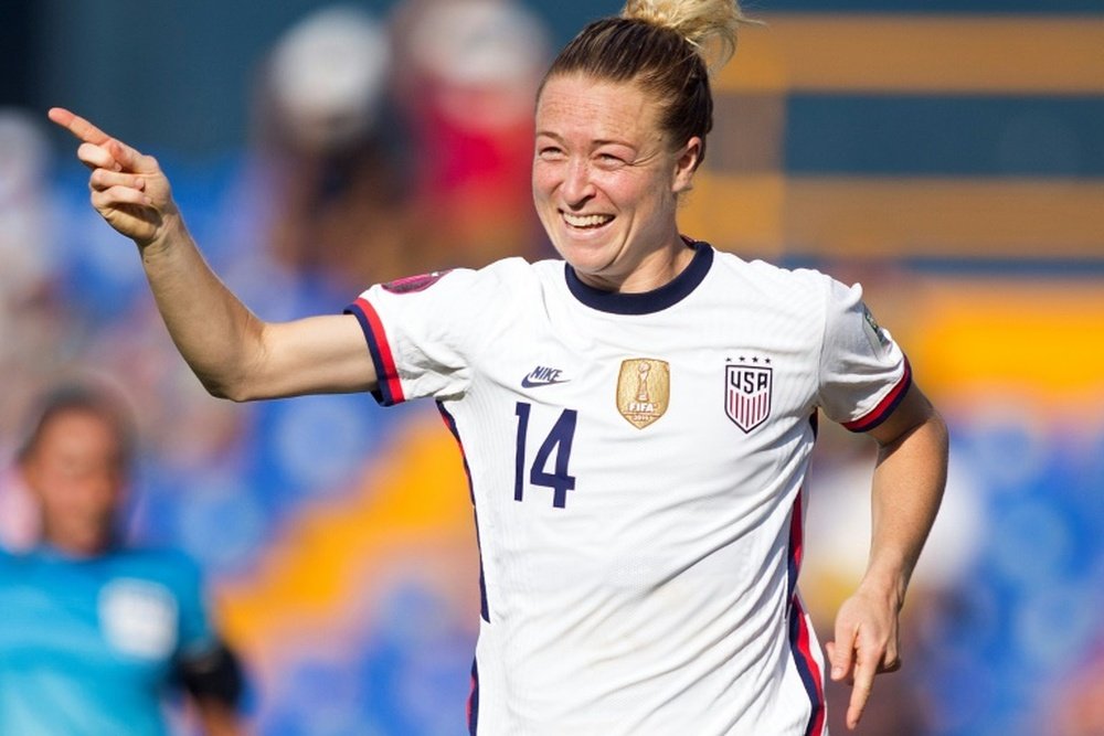 Emily Sonnett a inscrit le premier but des Américaines en demi-finale. AFP