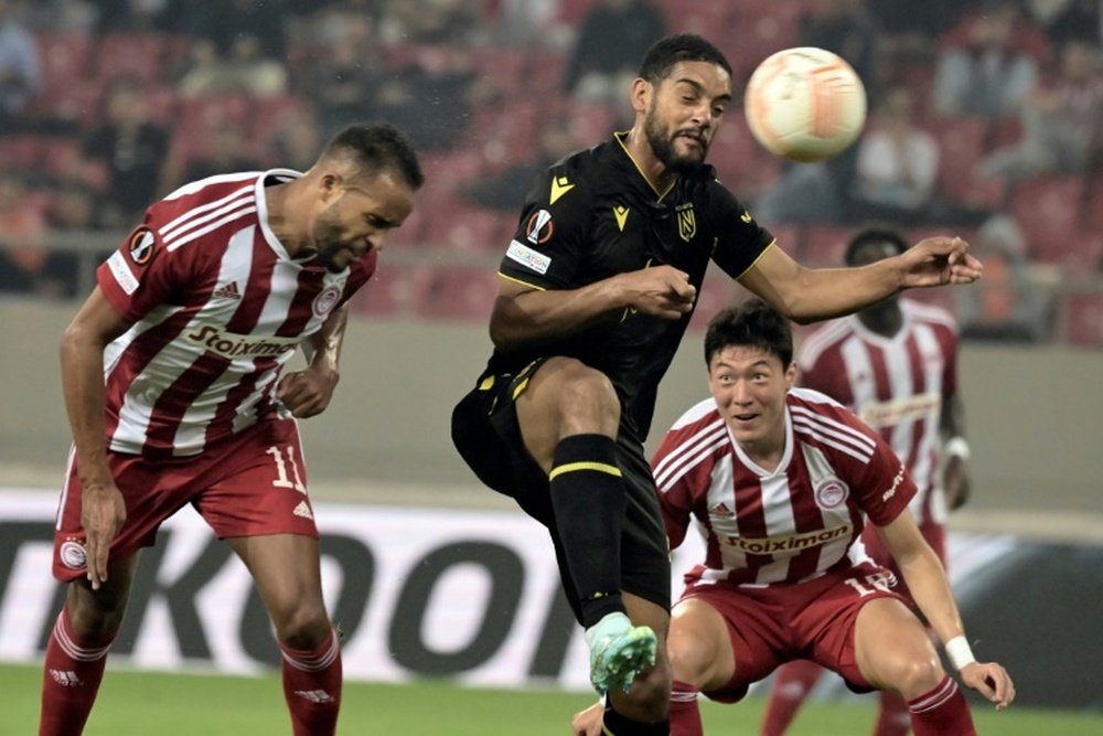 Vainqueur de l’Olympiakos, le FC Nantes poursuit sa route en Ligue Europa. afp