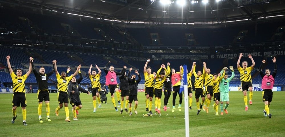 Dortmund à l'amende pour avoir célébré sa victoire contre Schalke sans masques. AFP