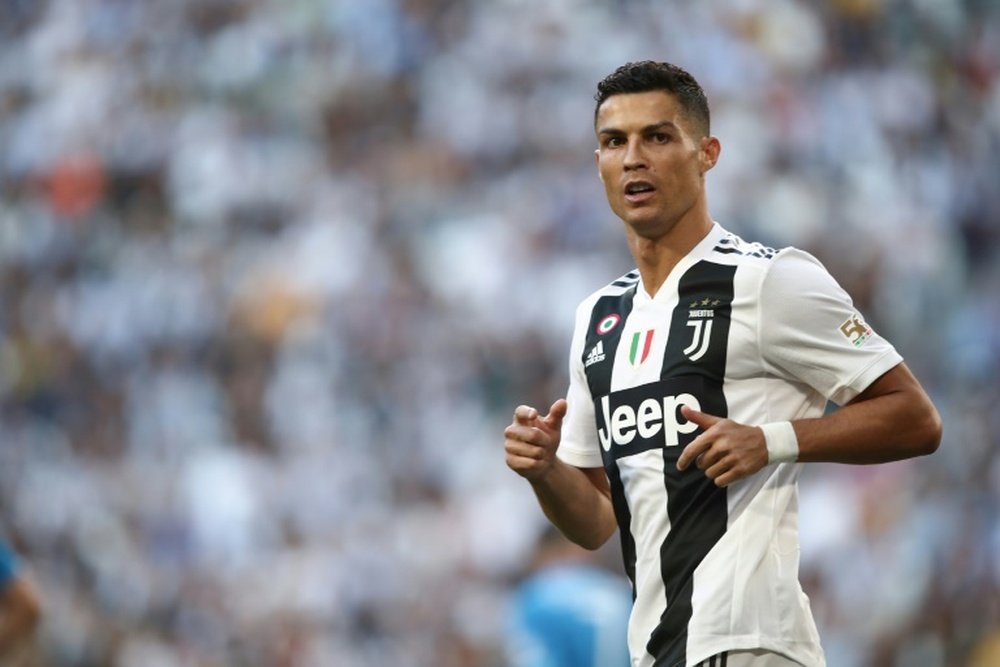 Cristiano Ronaldo, lors d'un match contre Naples. AFP