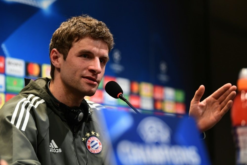 Pour Thomas Müller, la Ligue des champions est la compétition du Bayern. AFP