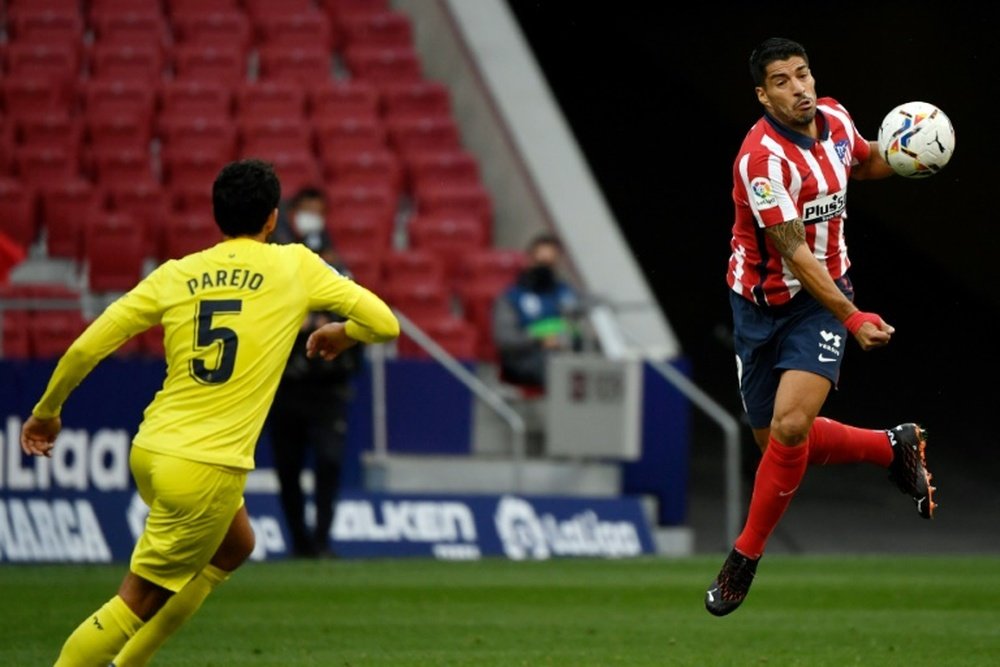 Luis Suarez (d), lors du match de Liga face à Villarreal. AFP
