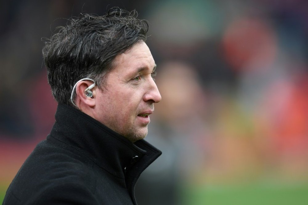 Robbie Fowler, consultant pour les media lors du match de Liverpool contre Tottenham à Anfield. AFP