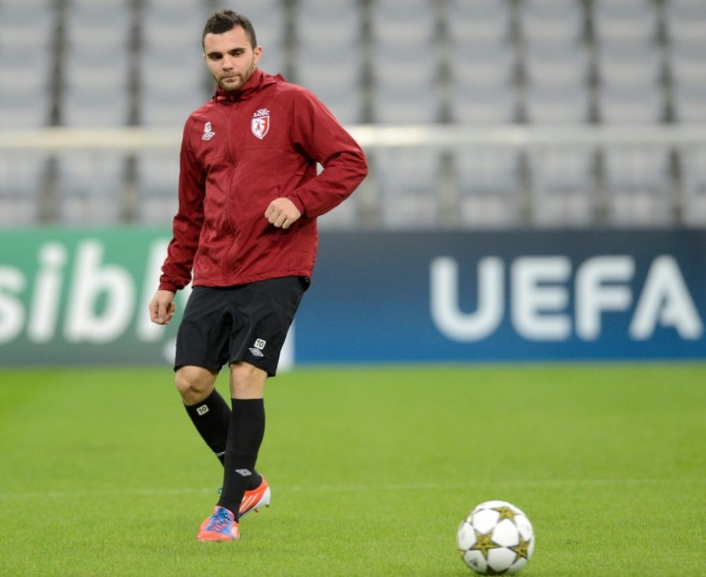 Marvin Martin, sous le maillot de Lille, le 6 novembre 2012 à Munich