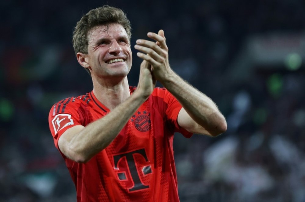 Thomas Muller lors dun match de Bundesliga contre le FC Augsbourg. AFP
