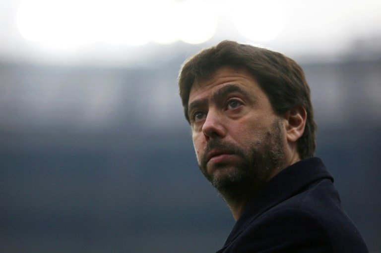 Le président de la Juventus Andrea Agnelli lors du derby de Turin contre le Torino. AFP