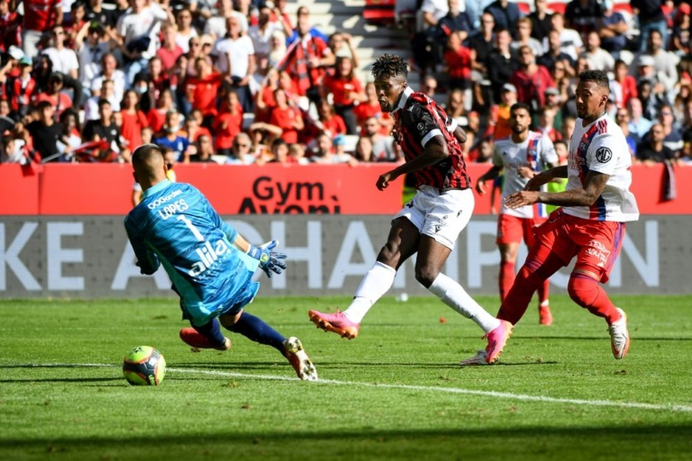 Nice renverse Lyon, Lens se reprend, Rennes enchaîne. AFP