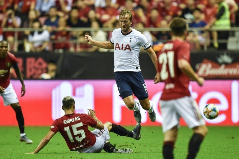 La star de Tottenham Harry Kane lors d'un match amical face à Manchester United, le 25/07/19. AFP