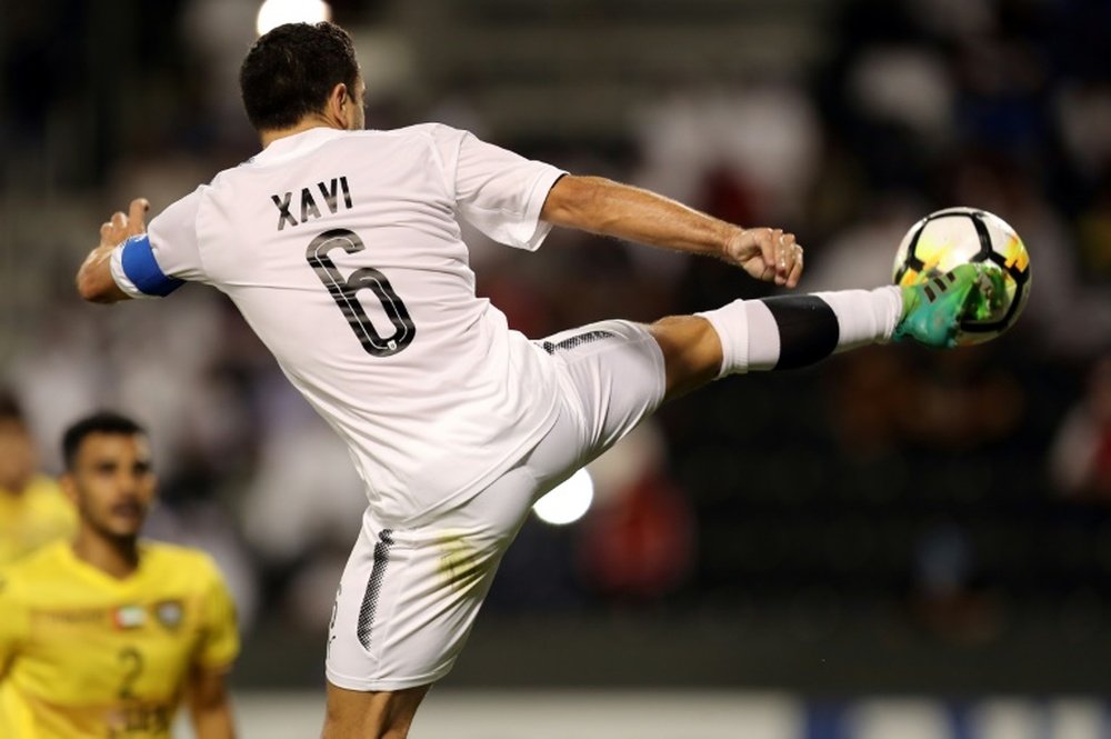Le joueur de Al Sadd Xavi lors du match face à al-Wasl à Doha. AFP
