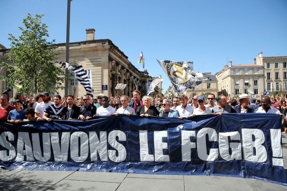 À Bordeaux, marche et union sacrée pour sauver les Girondins. AFP